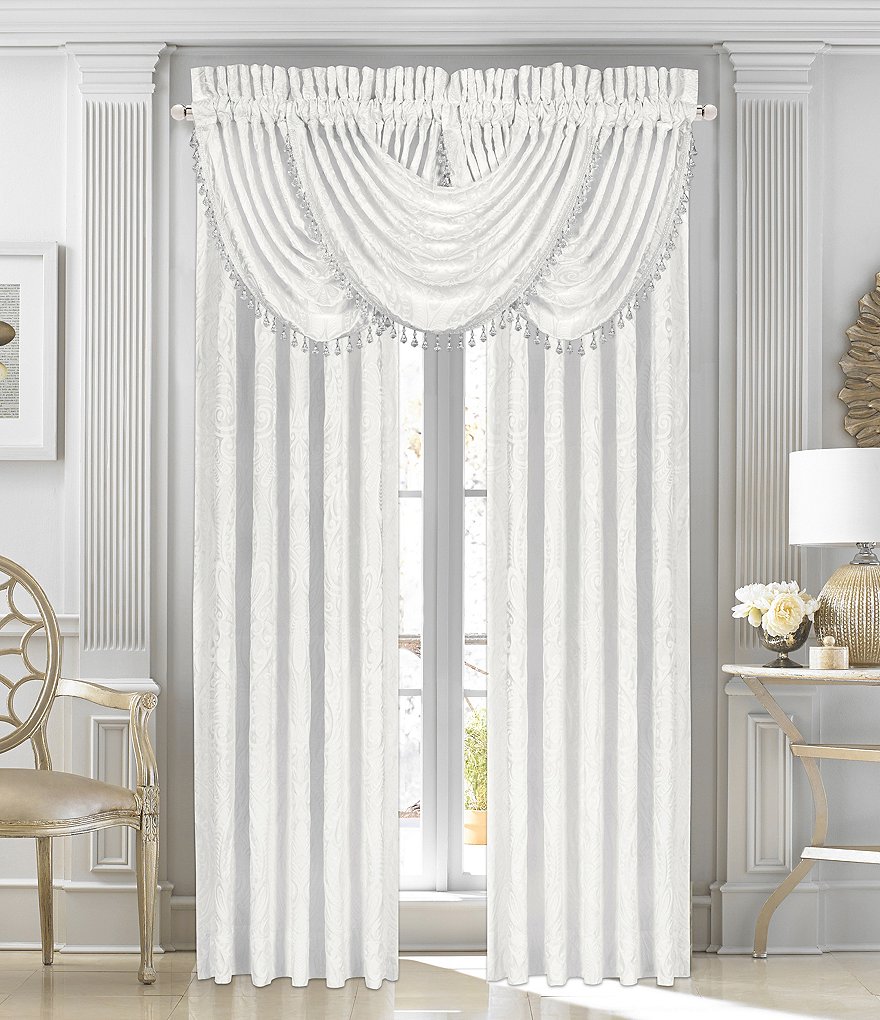 J. Queen New York Bianco Damask Window Treatments | Dillard's