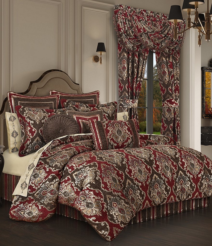 J. Queen New York Cerino Woven Chenille Damask Oversized Comforter