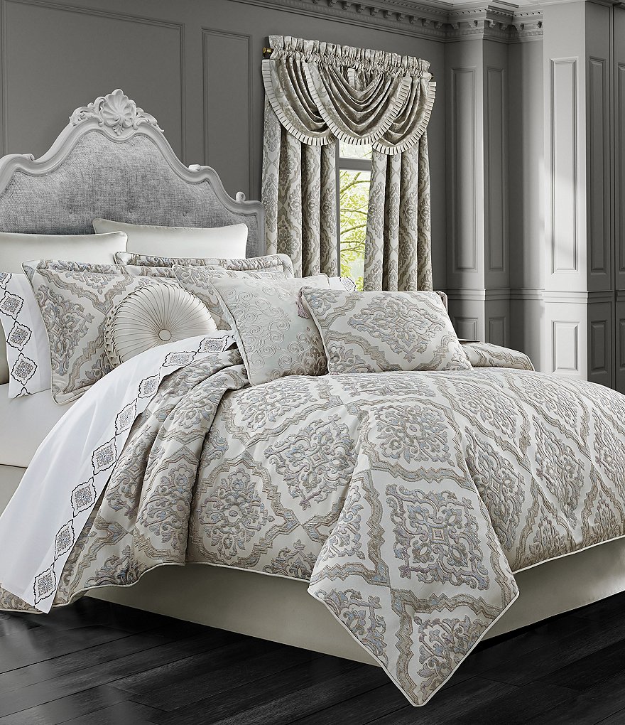 J. Queen New York Tabitha Jacquard Damask Comforter Set | Dillard's