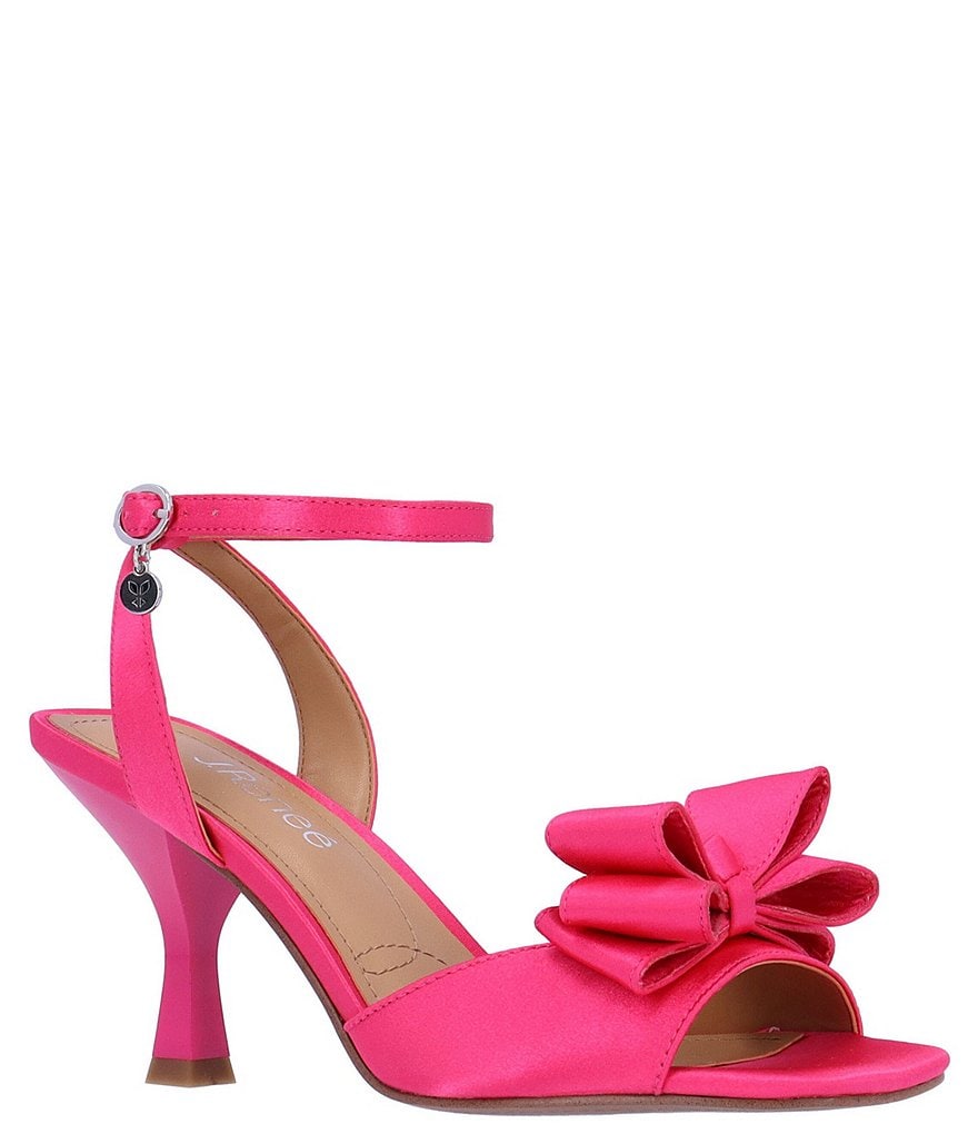 J. Renee Nishia Satin Bow Ankle Strap Dress Sandals | Dillard's