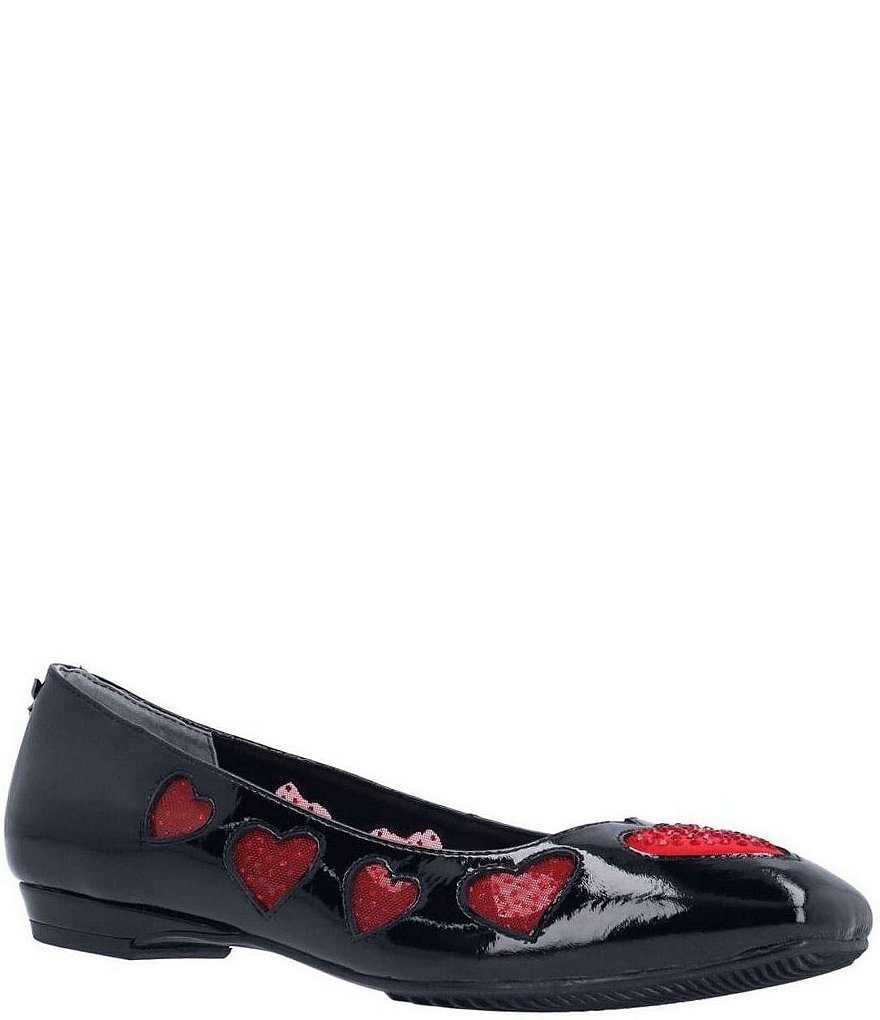 J. Renee Truelove Heart Patent Mesh Heart Flats | Dillard's