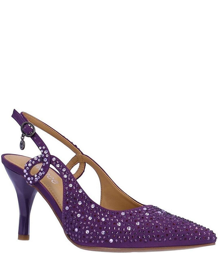 J. Renee Viviene Satin Ombre Rhinestone Sling Pumps Dillard s