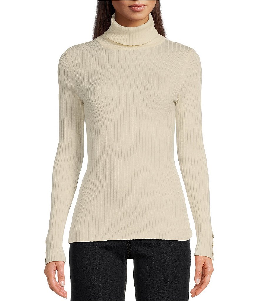J.McLaughlin Arlette Solid Ribbed Knit Long Sleeve