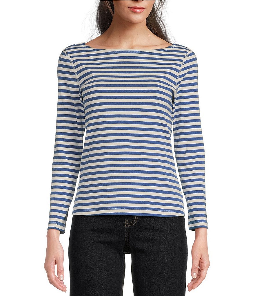 J.McLaughlin Goldie Knit Stripe Print Boat Neck Bracelet