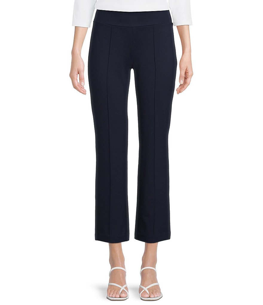 J.McLaughlin Ivy Front Seam Detailed Kick Flare Hem Cropped Pull-On Pants