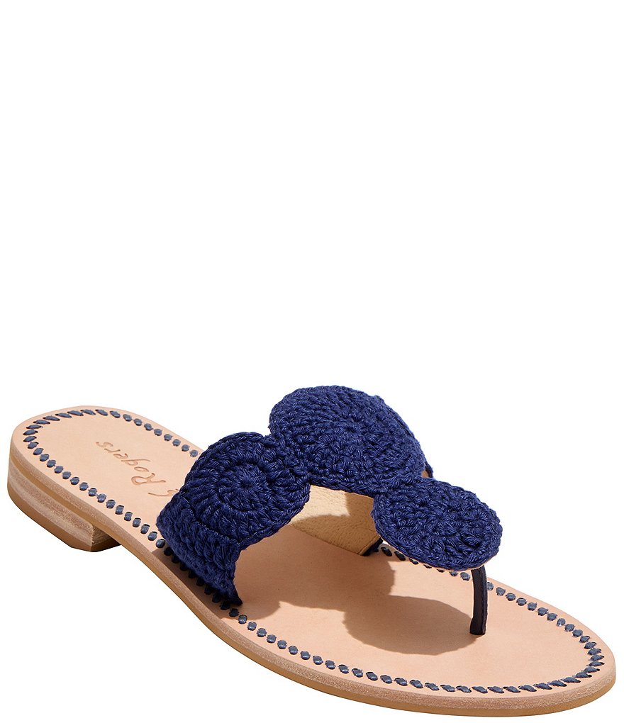 Jack Rogers Jacks Crochet Thong Sandals Dillard s