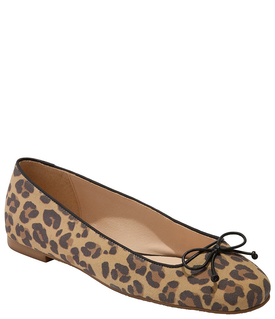 Jack Rogers Kenlyn Ballet Leopard Print Suede Bow Flats | Dillard's