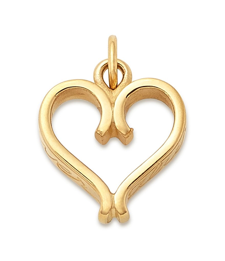 James Avery 14K Gold Petite Floral Heart Charm