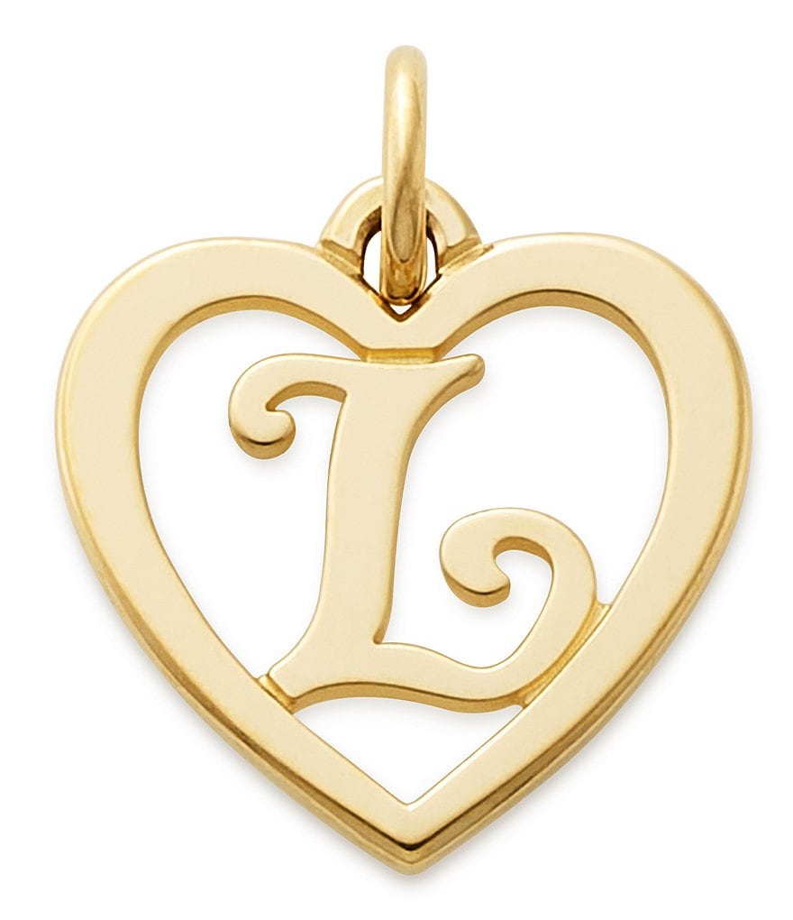 Heart Charm For Bracelets - 14K Gold Plated 26 Alphabet AZ Letter Initial  Charms, Dangle Heart-Shaped Sweet Love Pendant DIY Necklace Bracelet  Making