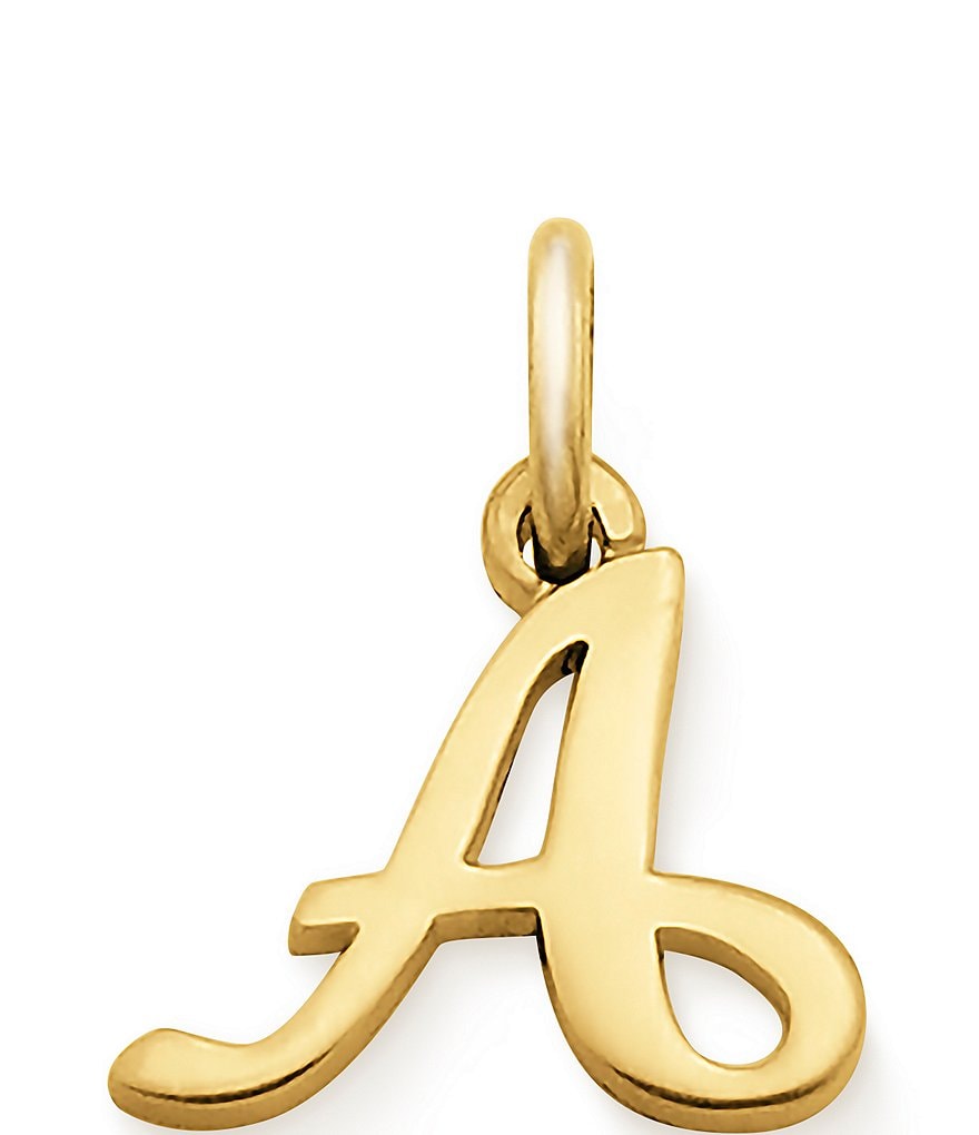 Charm-ALPHABET LETTERS-14x12mm Gold Plated