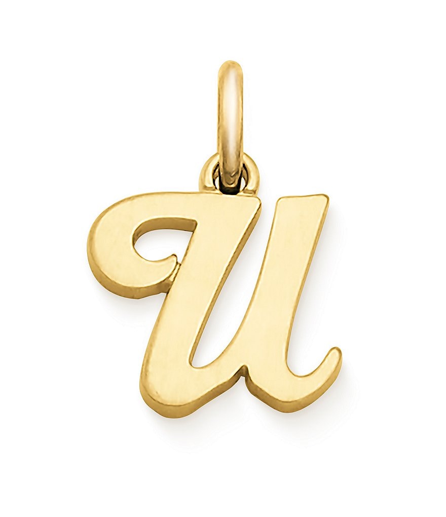 Letter / Initial B Vintage Charm Pendant 14K Gold, Script Font