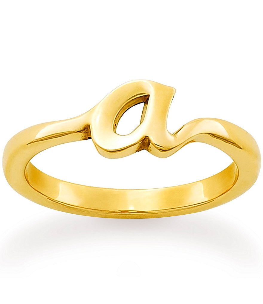 Letter A Alphabet Finger Rings for Women Authentic 925 Sterling Silver