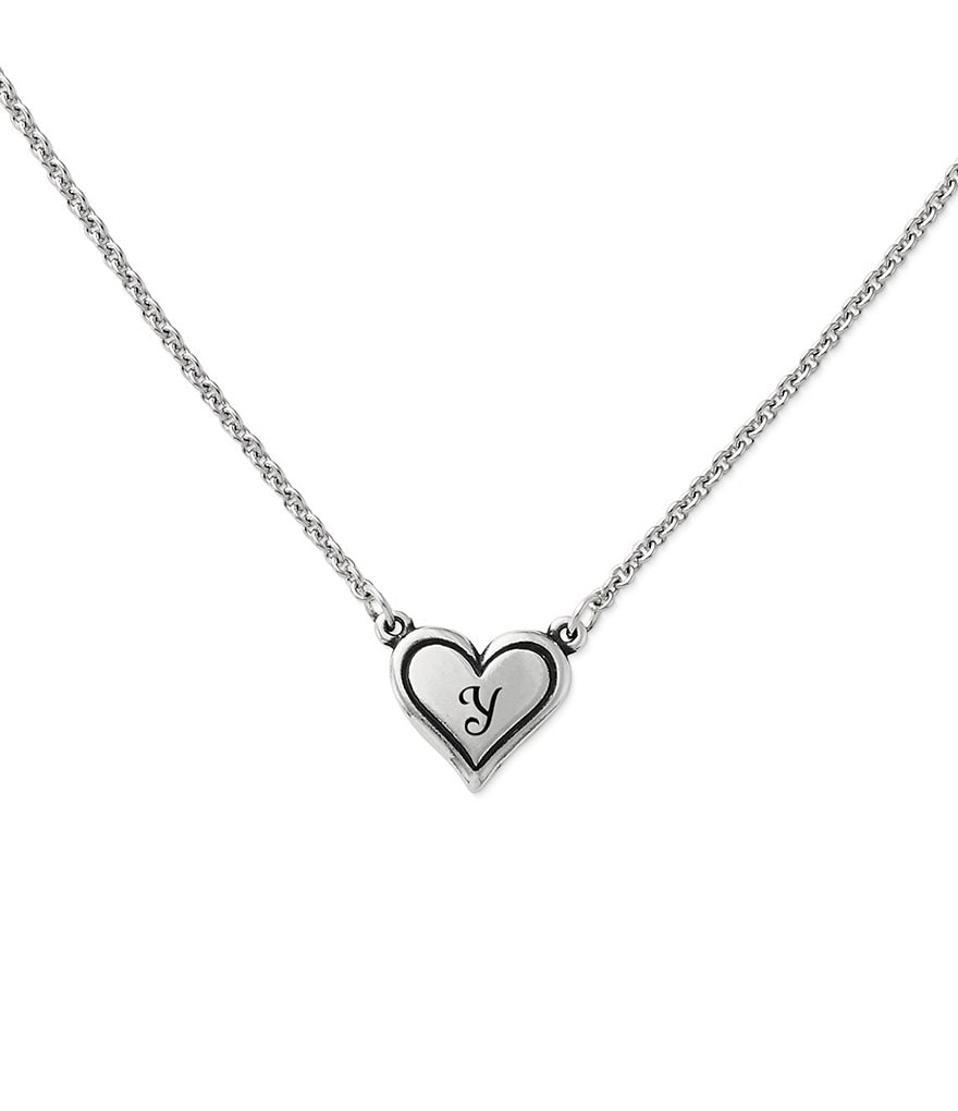 Heart initial deals necklace sterling silver