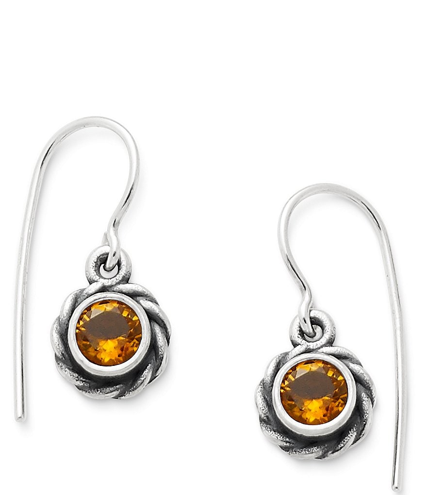 Details about  / Sterling Silver Faceted CITRINE /& PEARL Gemstone Earrings #8271...Handmade USA