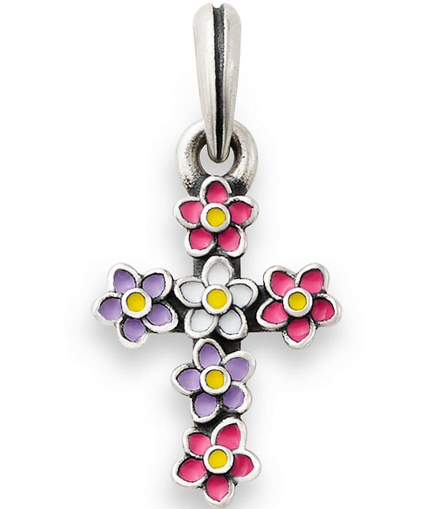 James Avery Enamel La hot Rosa Cross Pendant