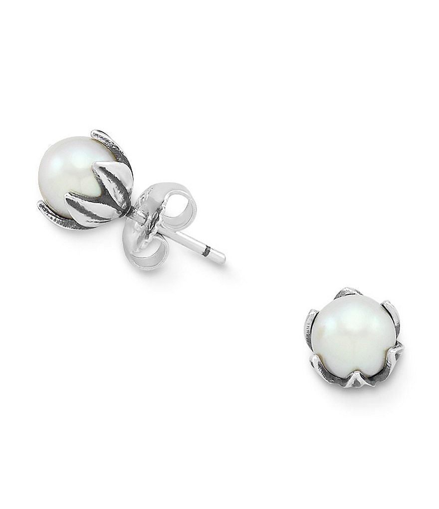 Janice Sterling Silver Earrings with Freshwater Pearls, Bluestone Jewelry