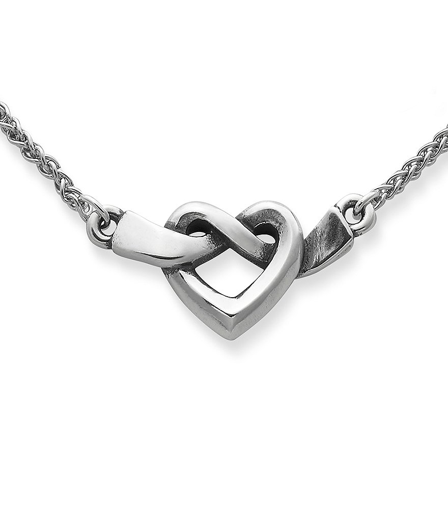 0.04 CT. T.W. Diamond Love Knot Heart Bar Necklace in 10K Rose Gold -  16.37