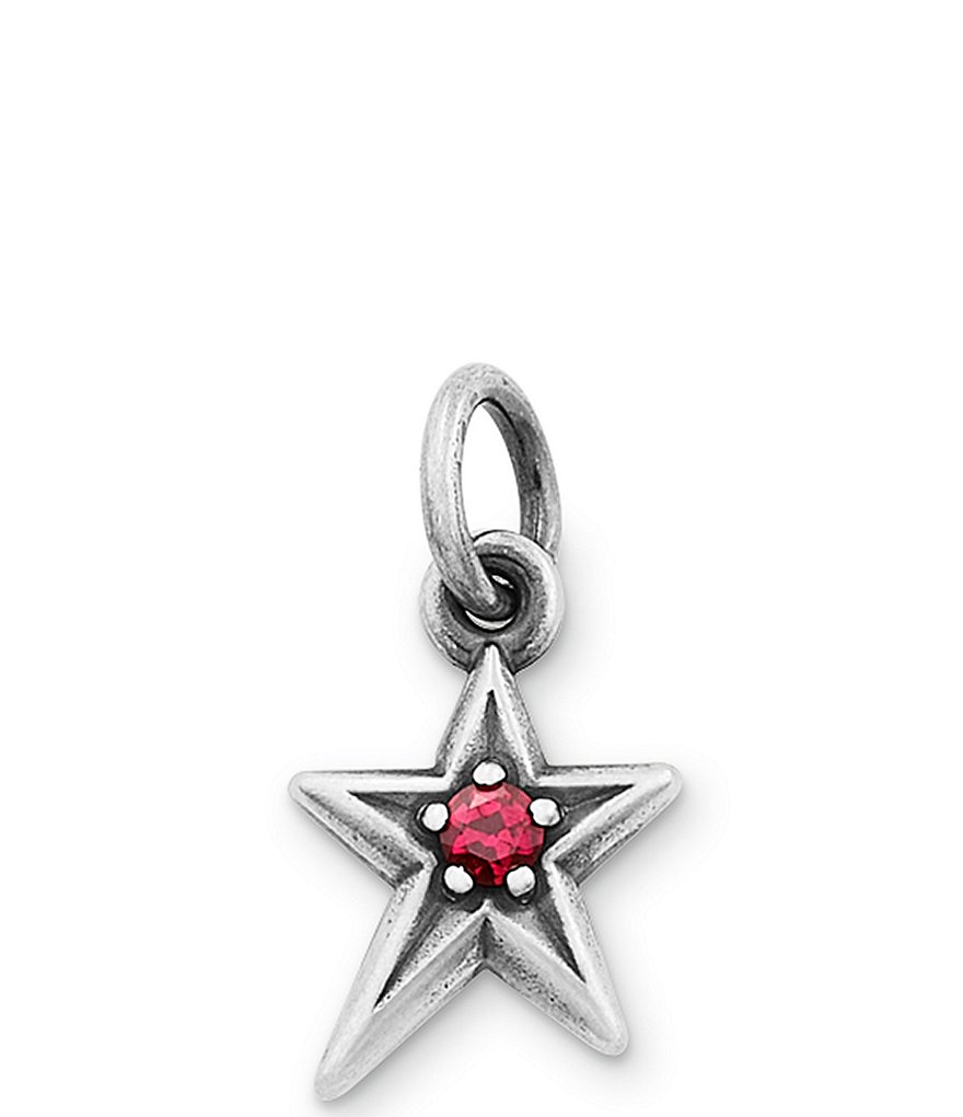 Lab Created store Ruby And CZ X Charm