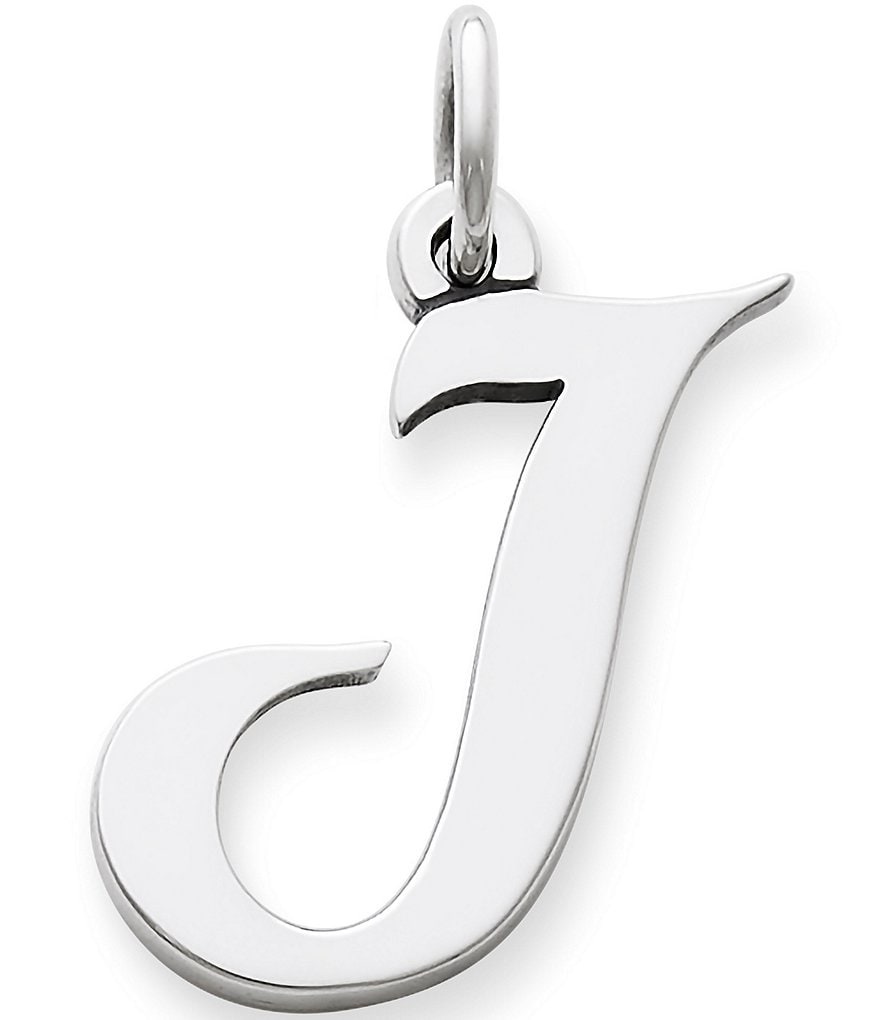 James Avery Sterling Silver Script Initial Bracelet or Necklace Charm