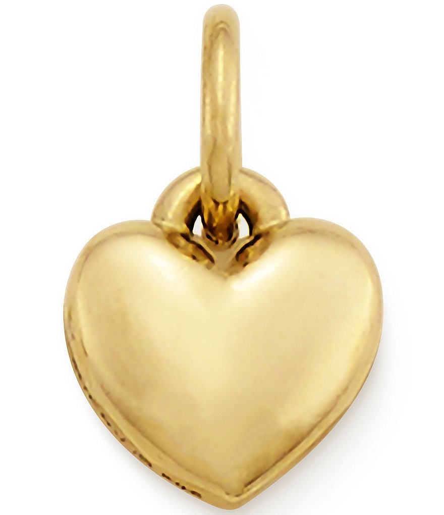 5 Heart Small Disc Charms Gold Plated Charms (9mm) G33759
