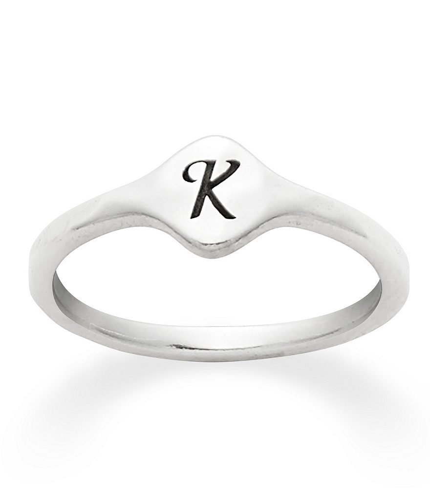 Petite signet deals initial ring