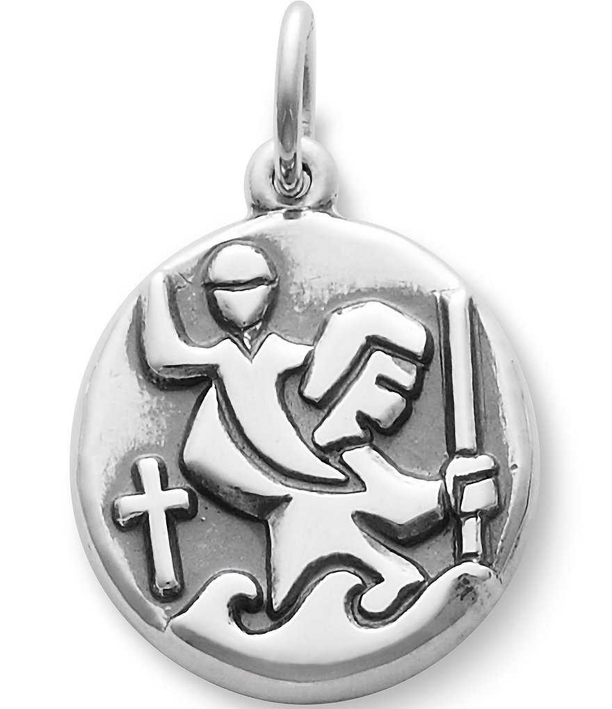 RARE James Avery Retired SS 925 LARGE St Christopher Pendant 2024 Charm