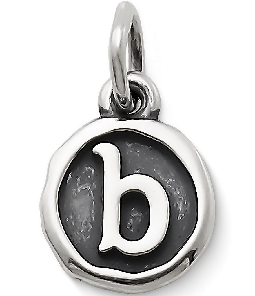 Sterling Silver Initial Charms | Typewriter Alphabet Letter Charm B
