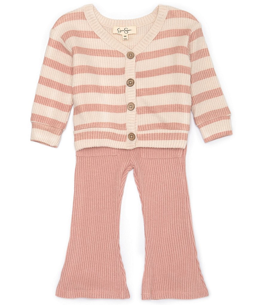 Jessica Simpson Baby Girls 12-24 Months Long-Sleeve Stripe Printed