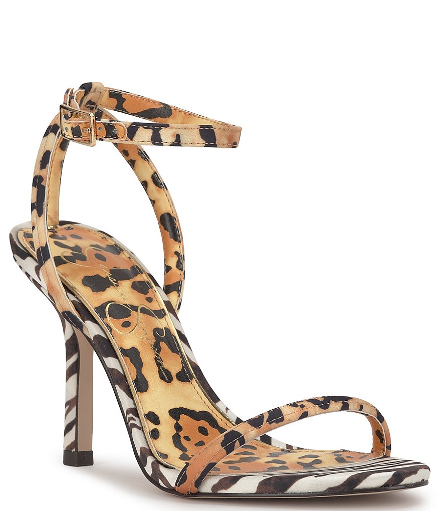 Jessica Simpson Baharia Leopard and Zebra Print Ankle Strap