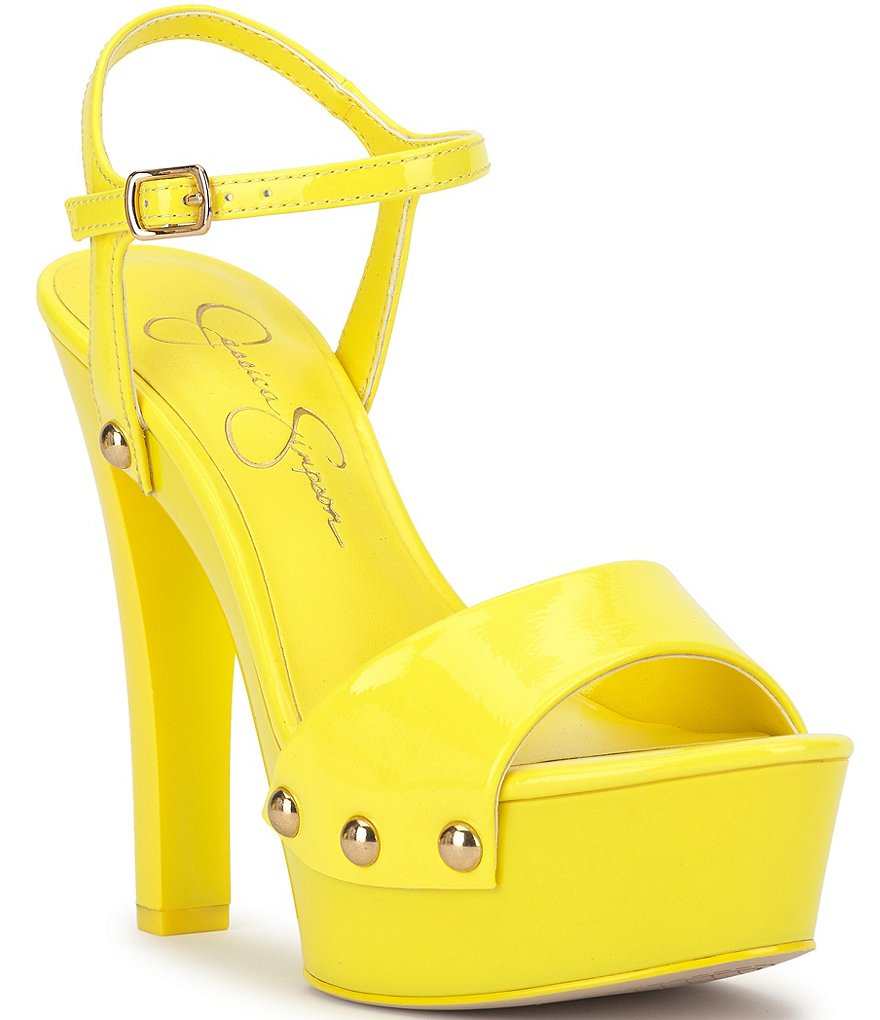 Jessica Simpson Calenta Patent Stud Platform Sandals | Dillard's