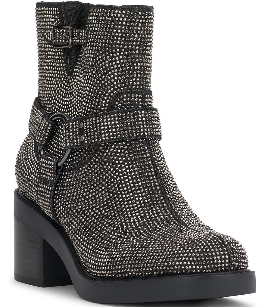 Jessica Simpson Ceridwen Rhinestone Moto Booties