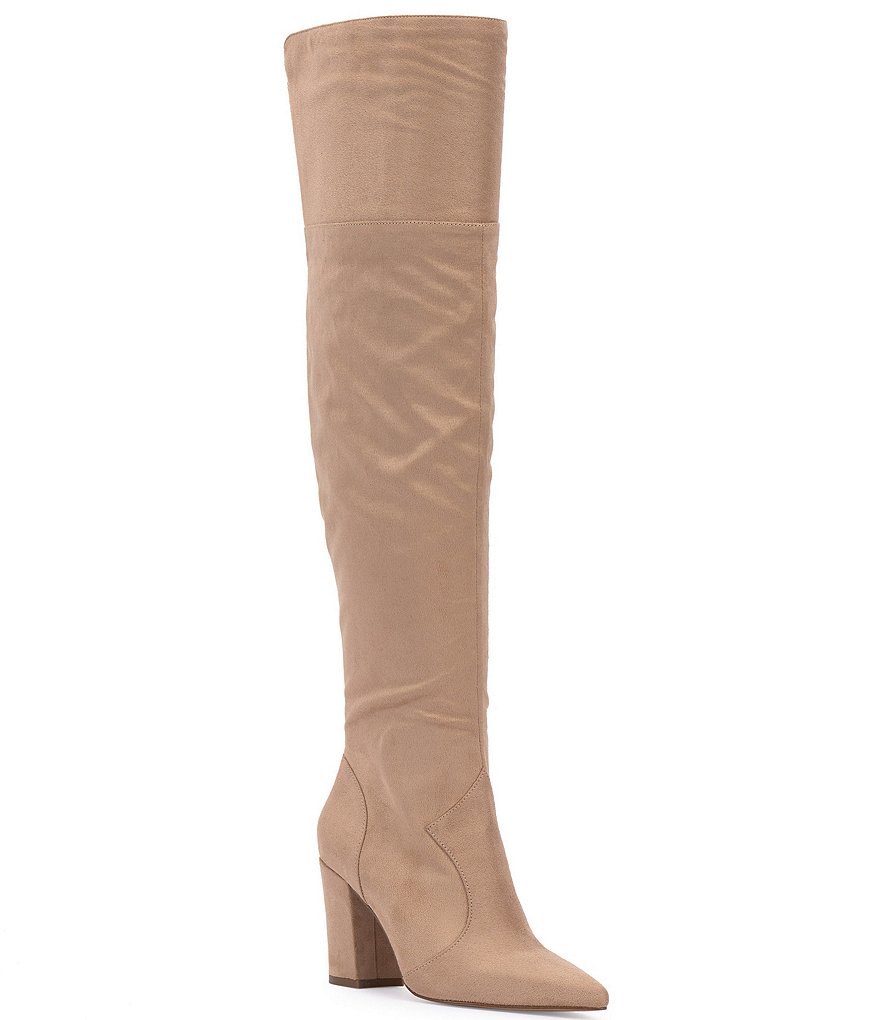 Jessica Simpson Habella Faux Suede Pointed Toe Over-the-Knee Boots ...