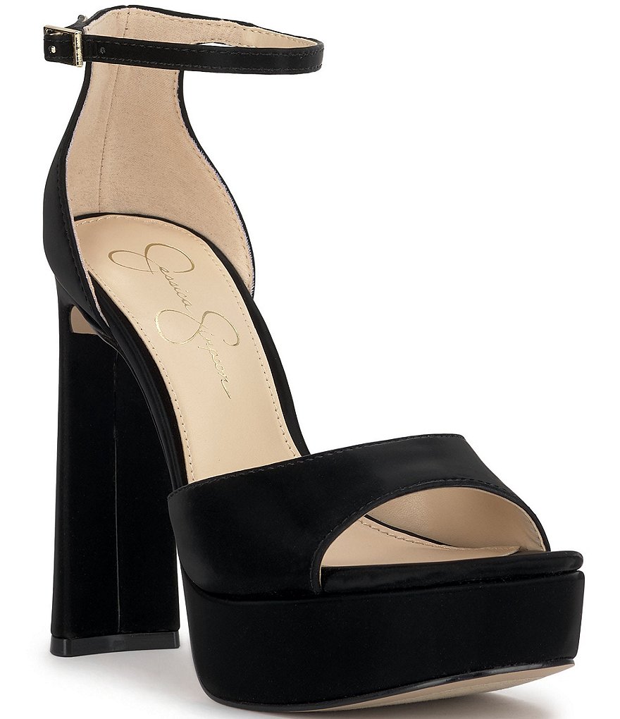 Jessica Simpson Telxia Sateen Ankle Strap Platform Sandals | Dillard's