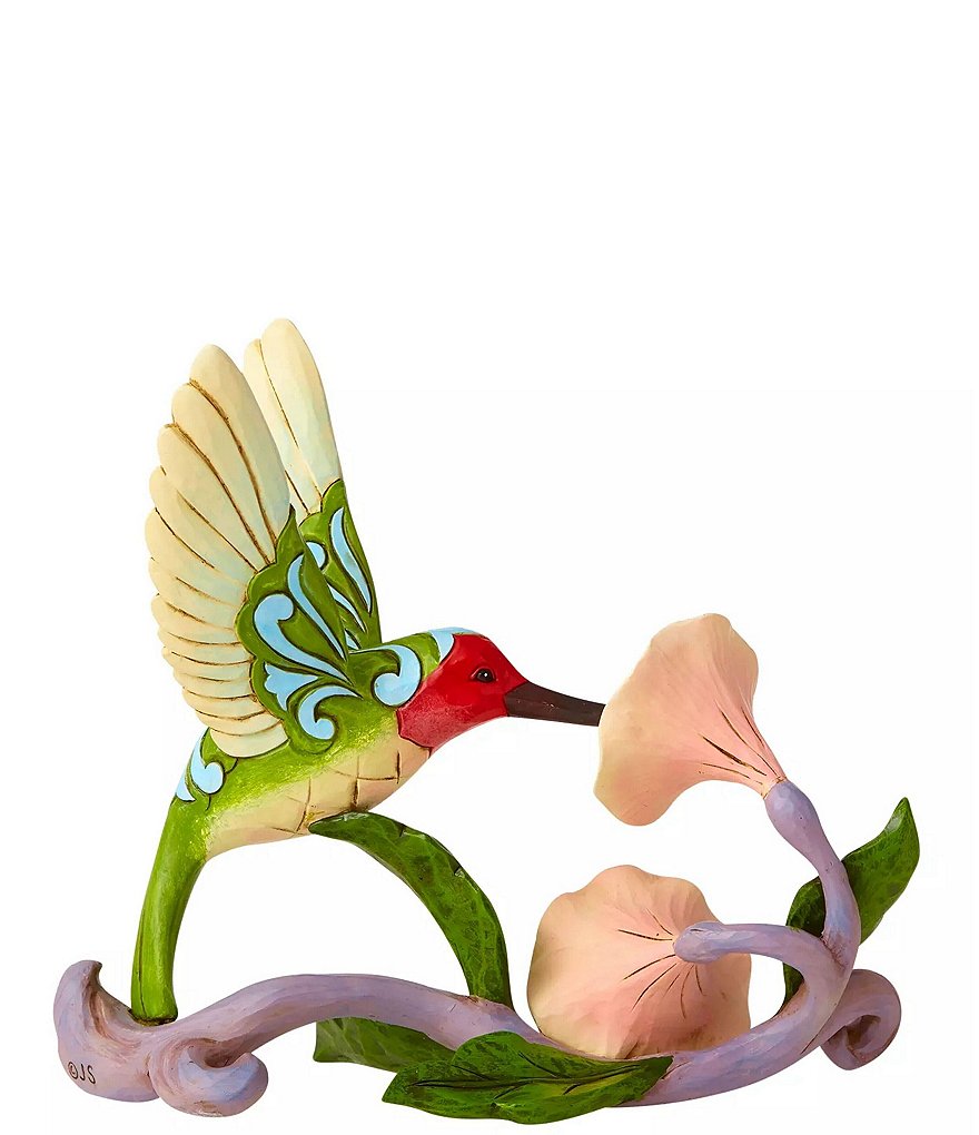 Jim Shore Heartwood Creek Collection Hummingbird With Flower Figurine ...