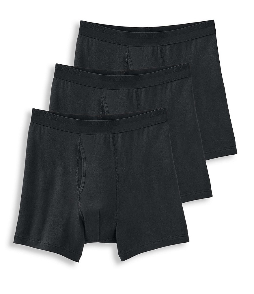 Jockey Men's Underwear ActiveStretch Boxer Brief - 3 Pack, Black, xl at   Men's Clothing store