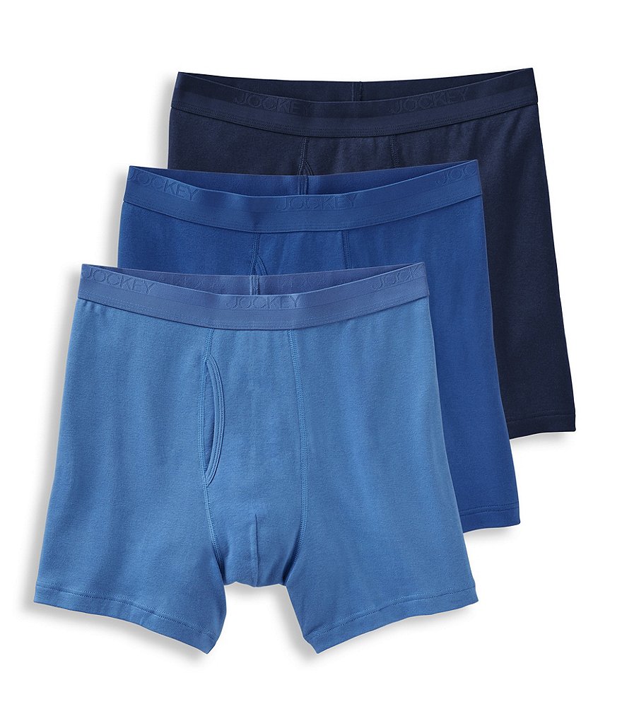 Jockey, Underwear & Socks, Vintage Jockey Life Blue Tapered Boxers 985  Size 4 New In Sealed Package
