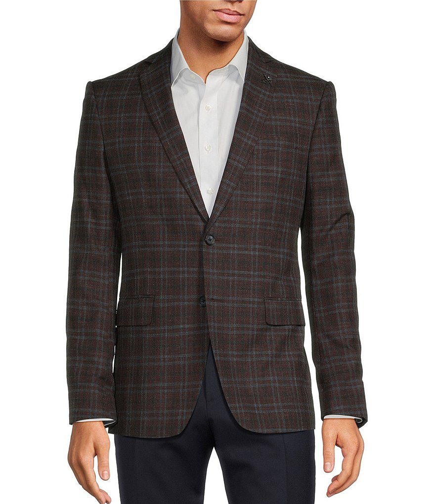 John Varvatos Slim Fit Plaid Pattern Sport Coat | Dillard's