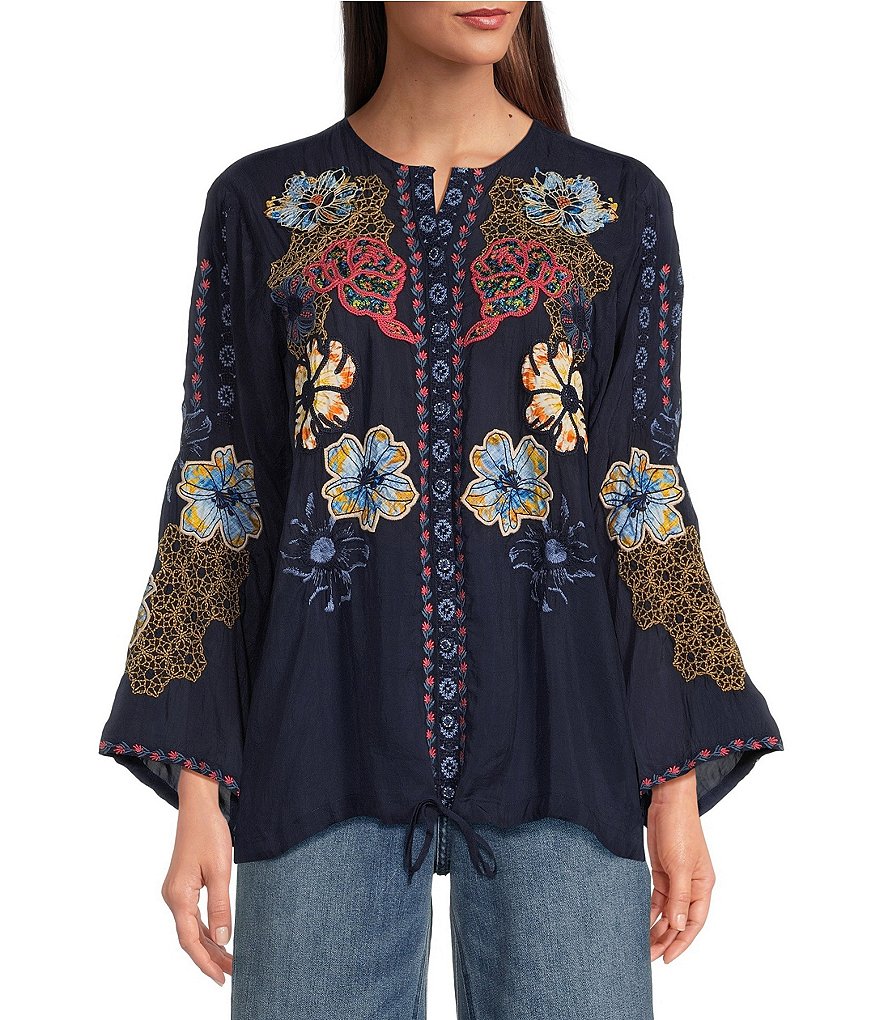 Johnny Was Floral purchases Embroidered Keaton Blouse