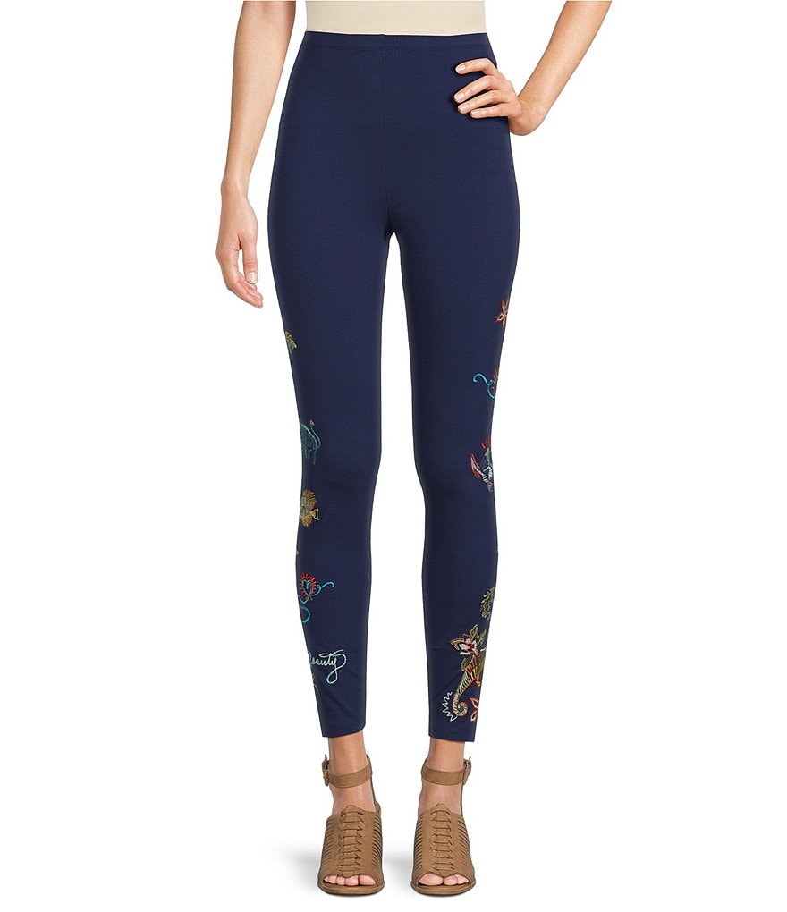 Johnny was discount katina embroidered leggings