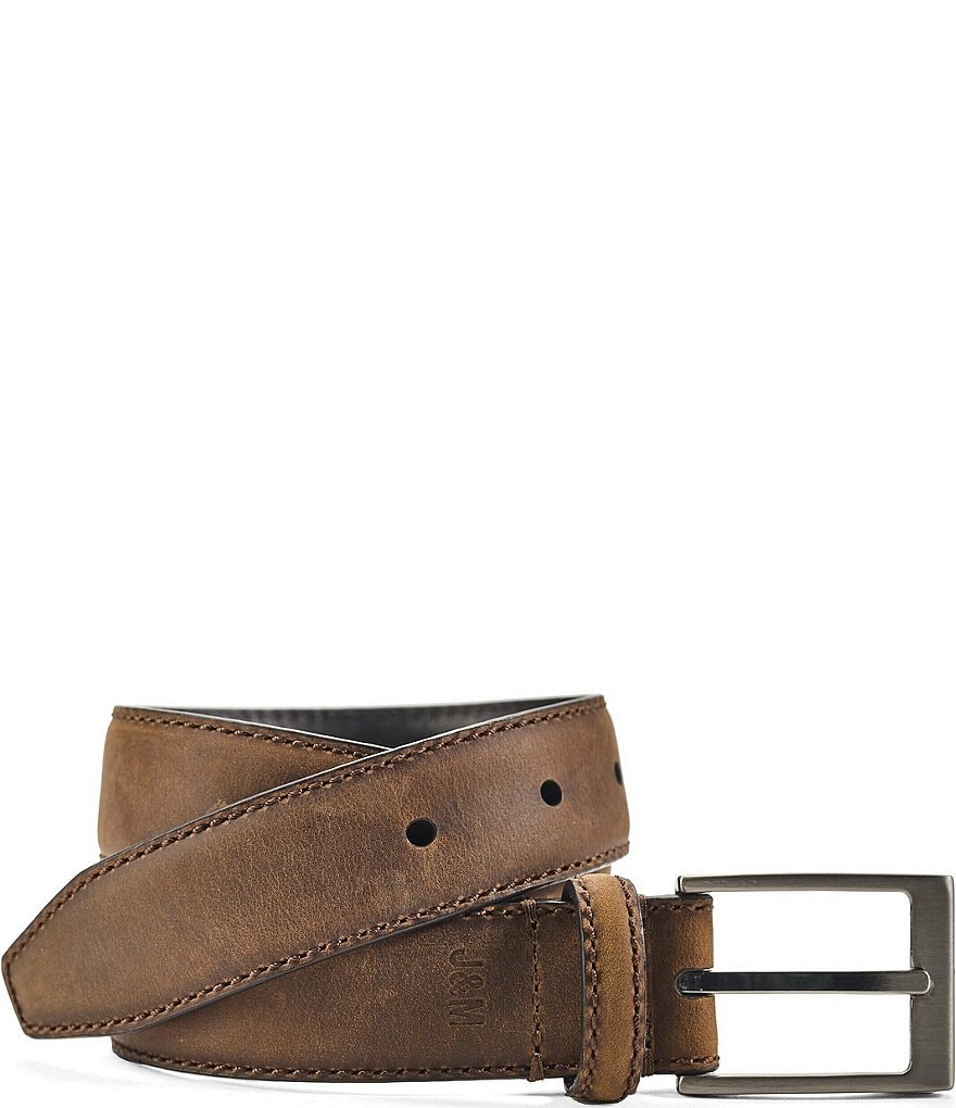 Johnston & Murphy Boys' Oiled Leather Belt (Youth)