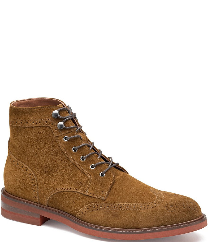 Suede wingtip boots online