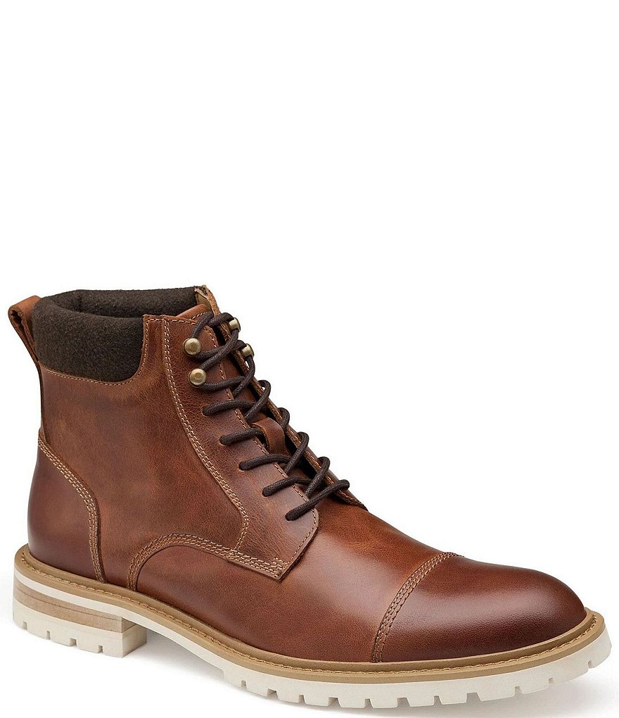 Johnston & Murphy Men's Barrett Cap Toe Leather Boots | Dillard's