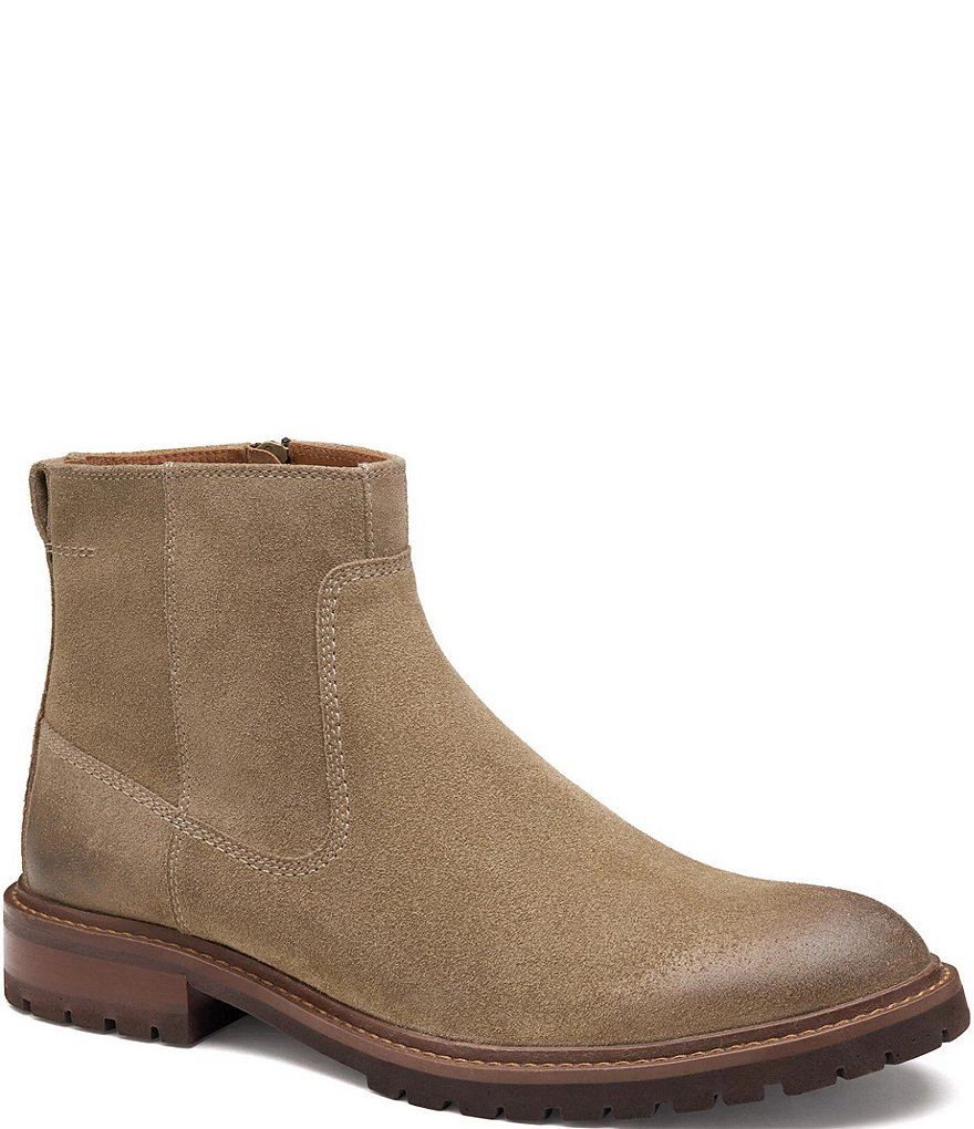 Johnston & Murphy Mens Barrett Suede Zip Boots | Dillard's