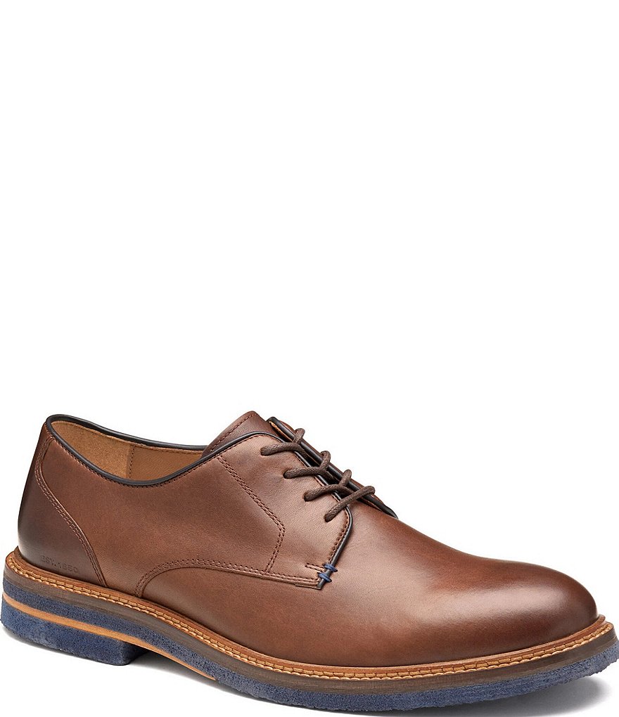 Johnston Murphy Men’s Size 12.0 M Calder Plain Toe Brown Leather Oxford Shoes Men main image 2