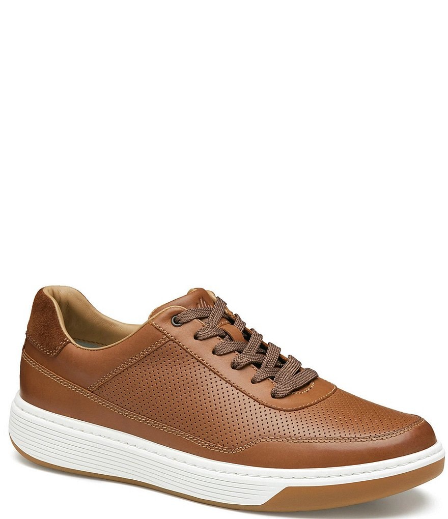 Men's Dawson Perforated Leather U-Throat Lace Up Sneakers