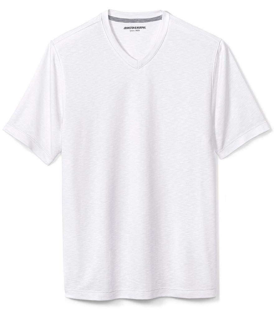 Johnston & Murphy Vintage Slub Short-Sleeve V-Neck T-Shirt | Dillard's