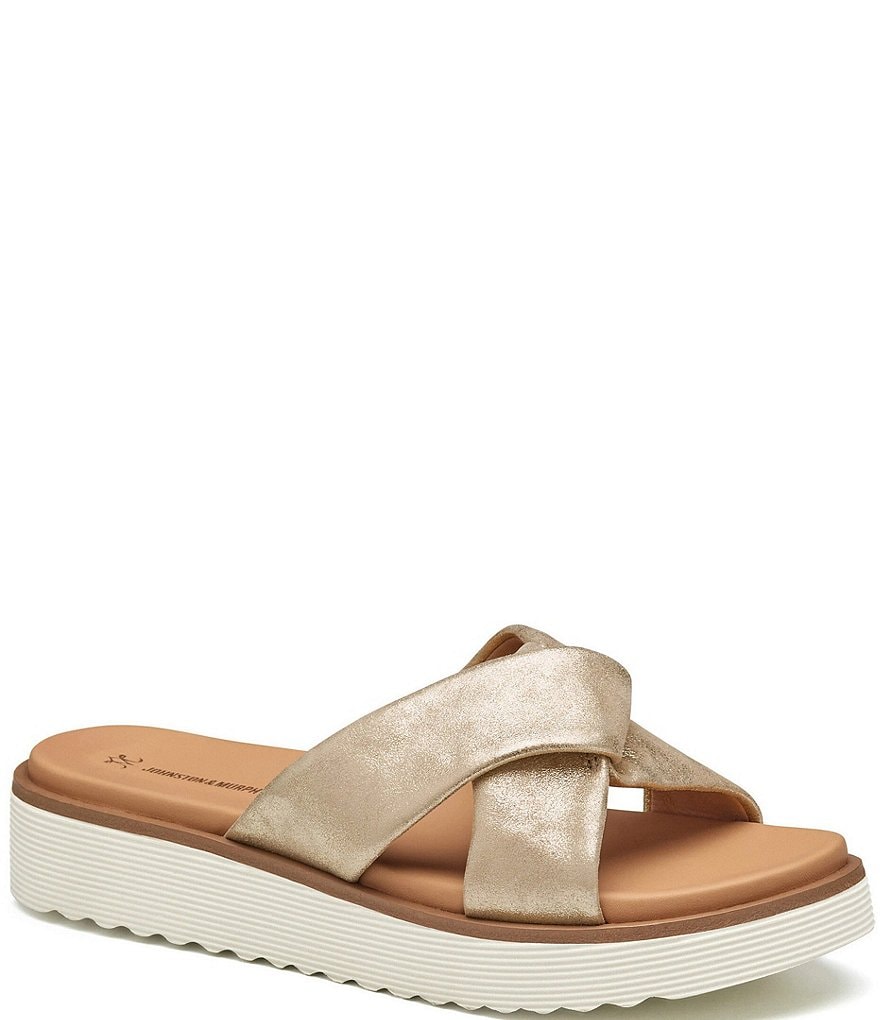 (取寄) ジョンストン&マーフィー レディース ミッツィ ノッテッド スライド Johnston & Murphy women Mitzi Knotted Slide Tan Johnston & Murphy Women's Mitzi Knotted Platform Slide Sandals