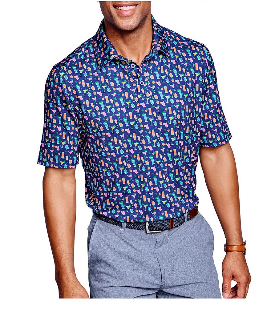 Johnston & Murphy XC4 Cocktail Performance Short-Sleeve Polo 