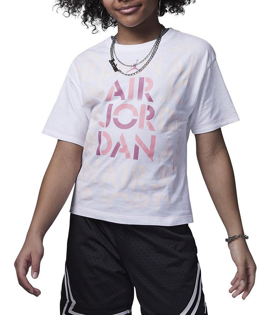 Jordan Air Jordan Big Girls 7-16 Short-Sleeve Focus Boxy T-Shirt