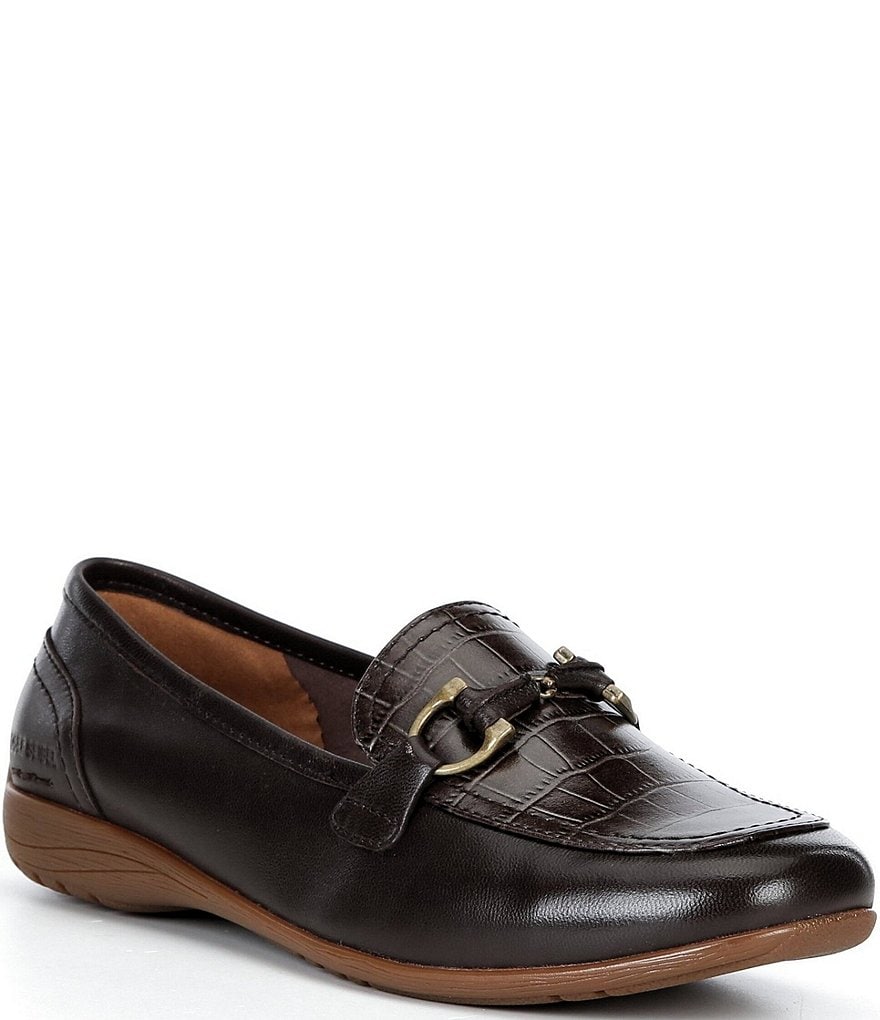 芙蓉 Josef Seibel Fenja 40 Croco Print Leather Loafers | Dillard's